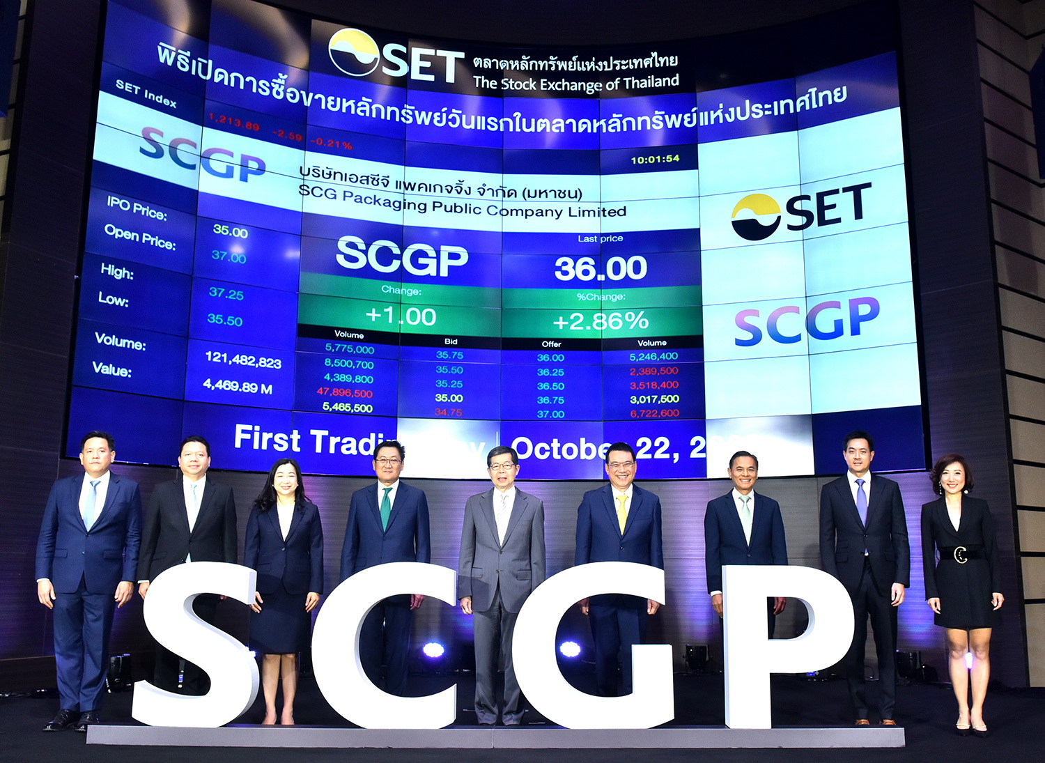 หุ้น SCGP เปิดซื้อขายวันแรก