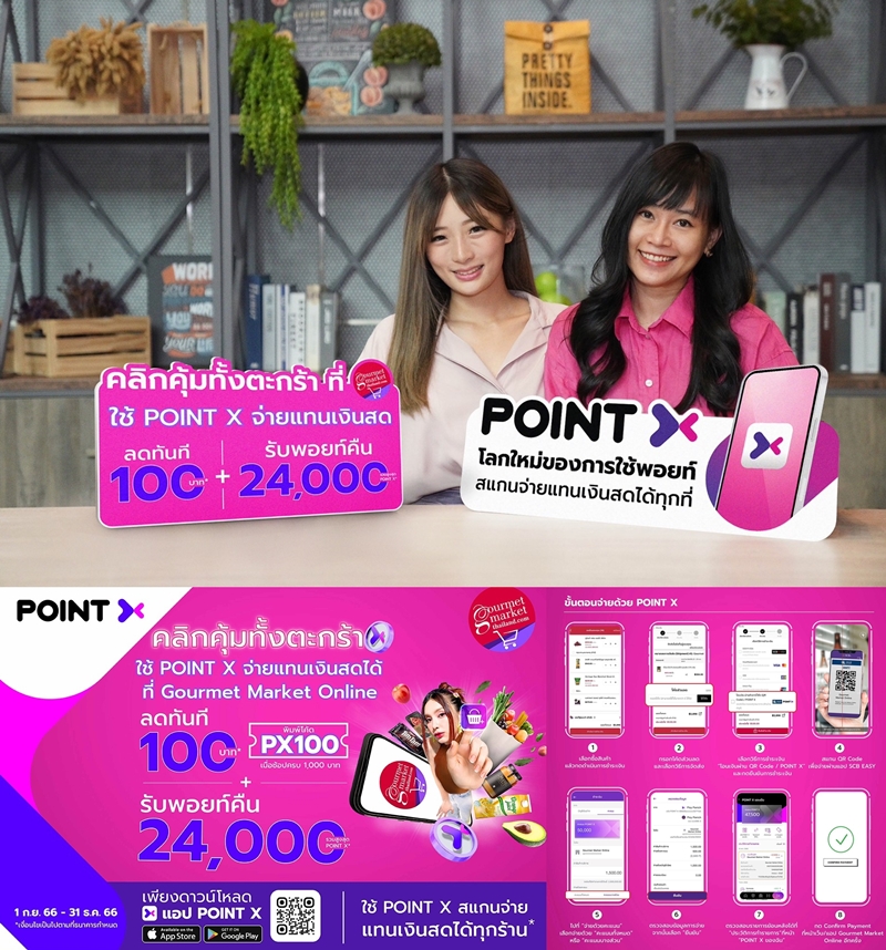 PointX ส่งโปรฯ "คลิกคุ้มทั้งตะกร้าที่ Gourmet Market Online"   