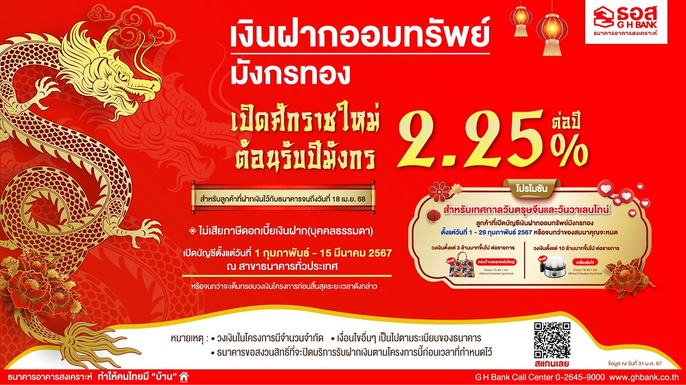 ธอส. ต้อนรับศักราชใหม่ปี 2567 เปิดตัว   