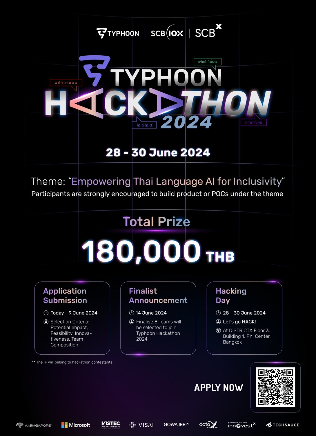 กลุ่ม SCBX เปิดเวทีผลักดันศักยภาพ AI ไทย "Typhoon Hackathon 2024"   