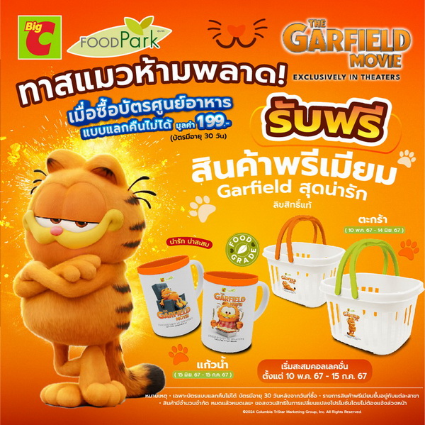 ไม่มีไม่ได้แล้ว!ศูนย์อาหารบิ๊กซีจัดโปรโมชันเอาใจทาสรักแมวส้ม     