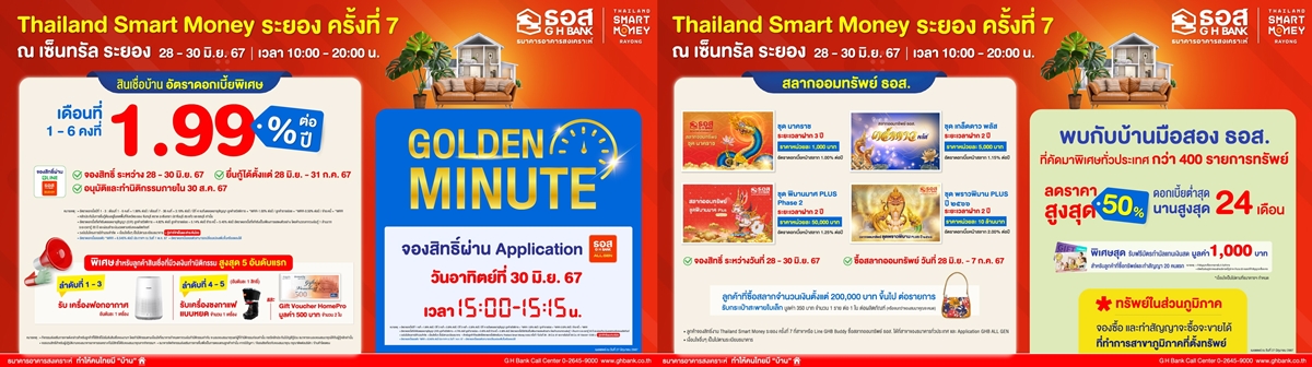 ธอส. จัดโปรฯสินเชื่อบ้านดอกเบี้ย 6 เดือนแรก 1.99% ต่อปี     