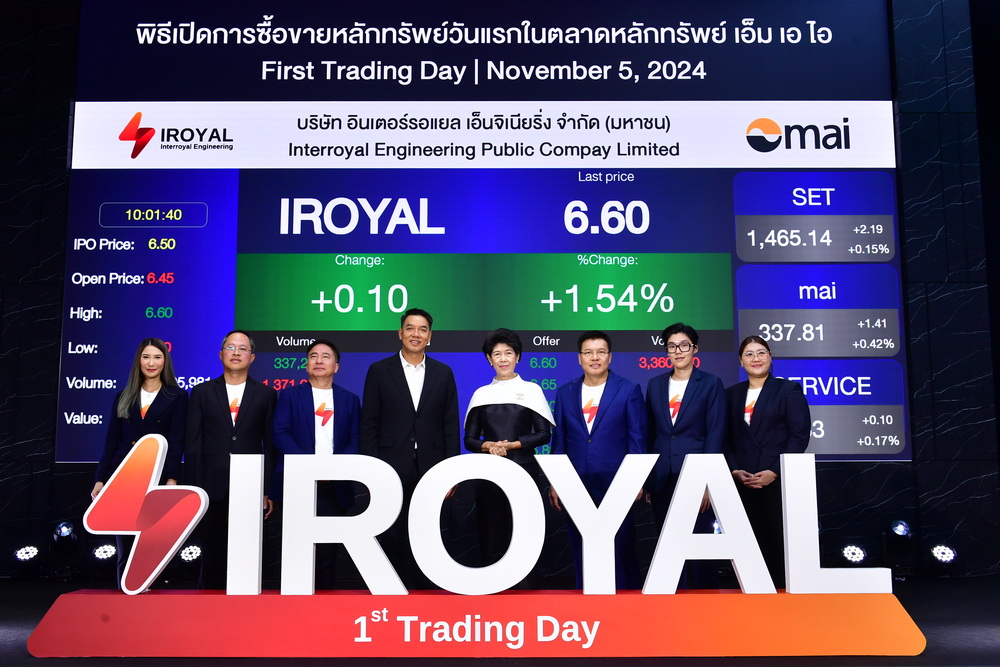 "IROYAL"โชว์ฟอร์มเข้าเทรด   