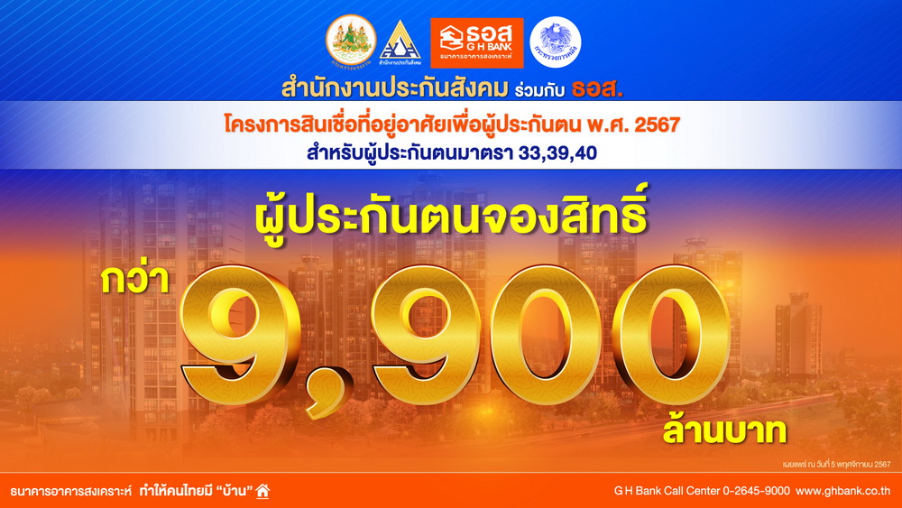 "โครงการสินเชื่อที่อยู่อาศัยเพื่อผู้ประกันตน พ.ศ.2567" แรง!   