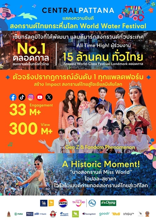 All-time high 15 ล้านคน สงกรานต์เซ็นทรัล     